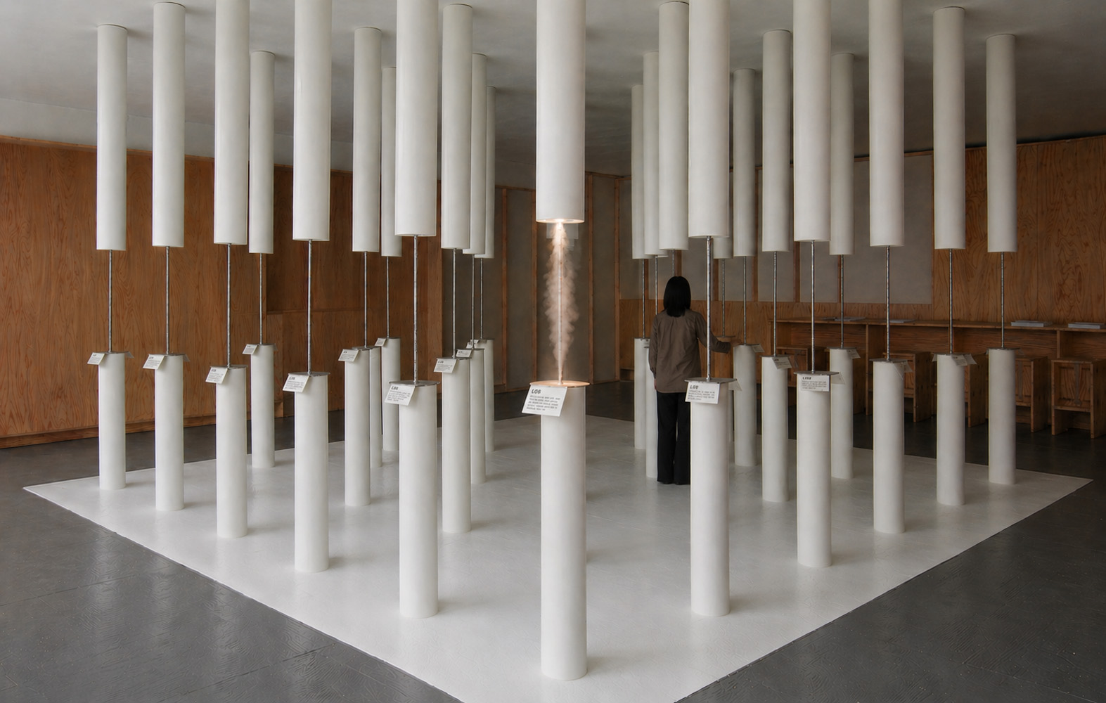 The Gallery floor — thirty fragrance-note stations
